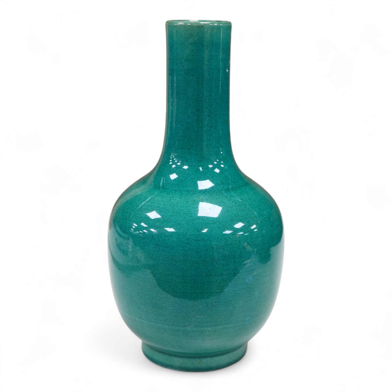 A Chinese turquoise glazed bottle vase, 17cm high